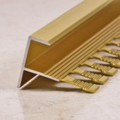 Профиль F-образный гибкий из алюминия ПФ-10 золото матовое 2,7 м